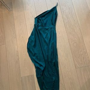 Green Satin OPT Cocktail Dress